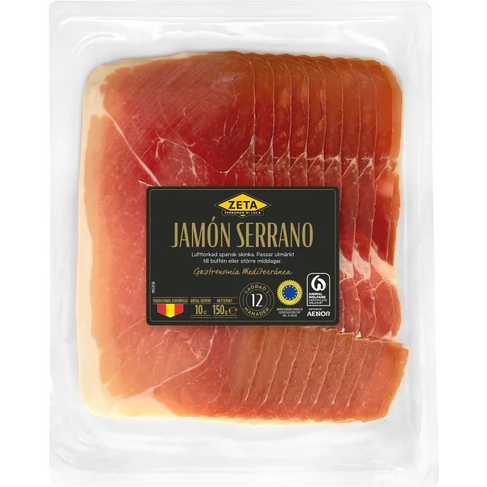 Lufttorkad Skinka Jamón Serrano 150g Zeta
