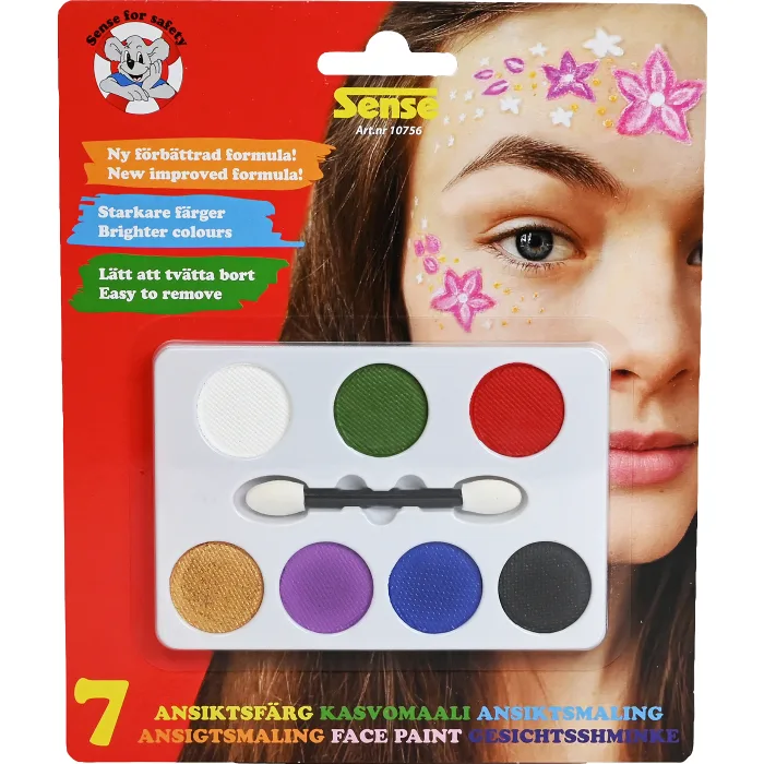 Ansiktsfärg med pensel Sense