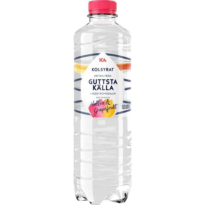 Vatten Kolsyrad Hallon Grapefrukt 50cl ICA