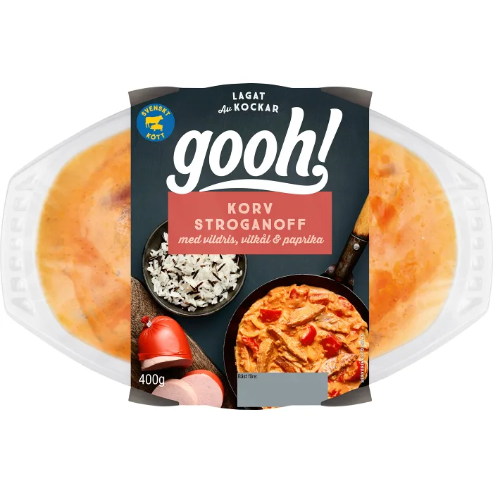 Färdigmat Korvstroganoff med vildris 400g Gooh