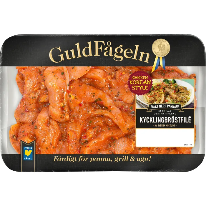 Kycklingbröstfilé Färsk Strimlad och Marinerad Korean Style 600g Guldfågeln