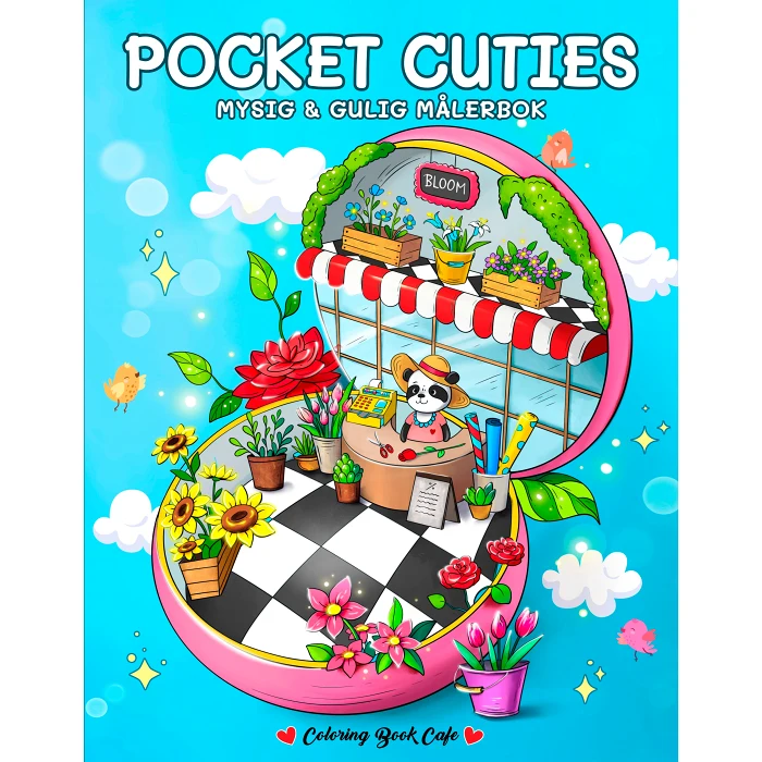 Pocket Cuties. Mysig och gullig Cozy Coloring målarbok från Coloring Book Cafe
