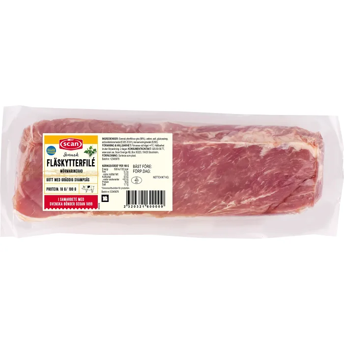 Fläskytterfilé Färsk Mörad ca 1kg Scan