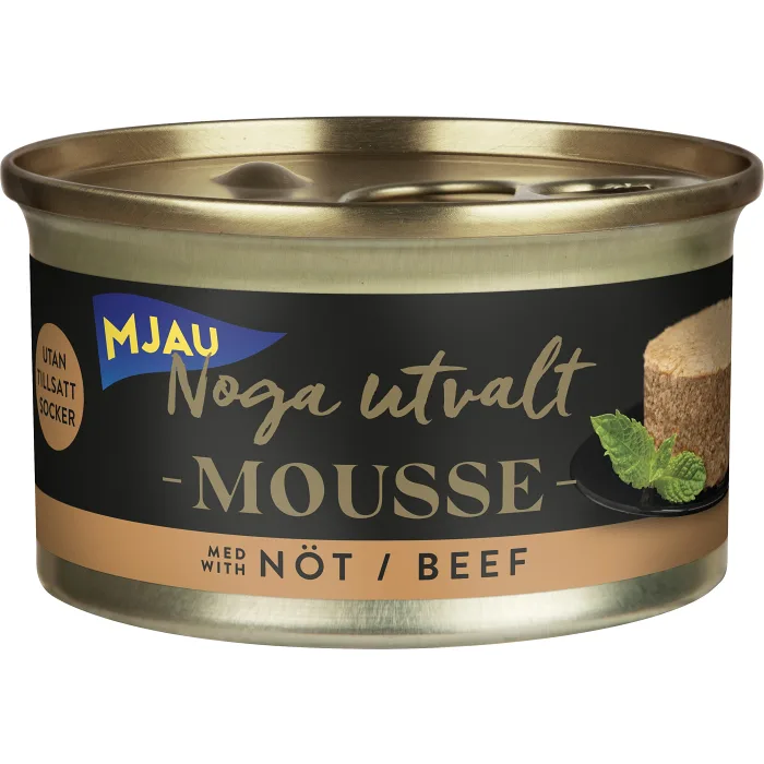 Kattmat Mousse Nöt 85g Mjau Noga Utvalt