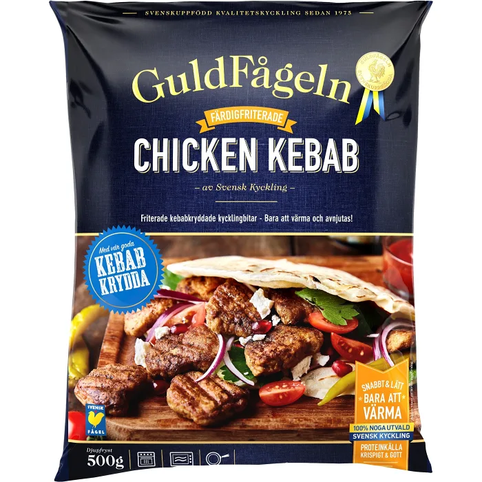 Chicken kebab Fryst 500g Guldfågeln
