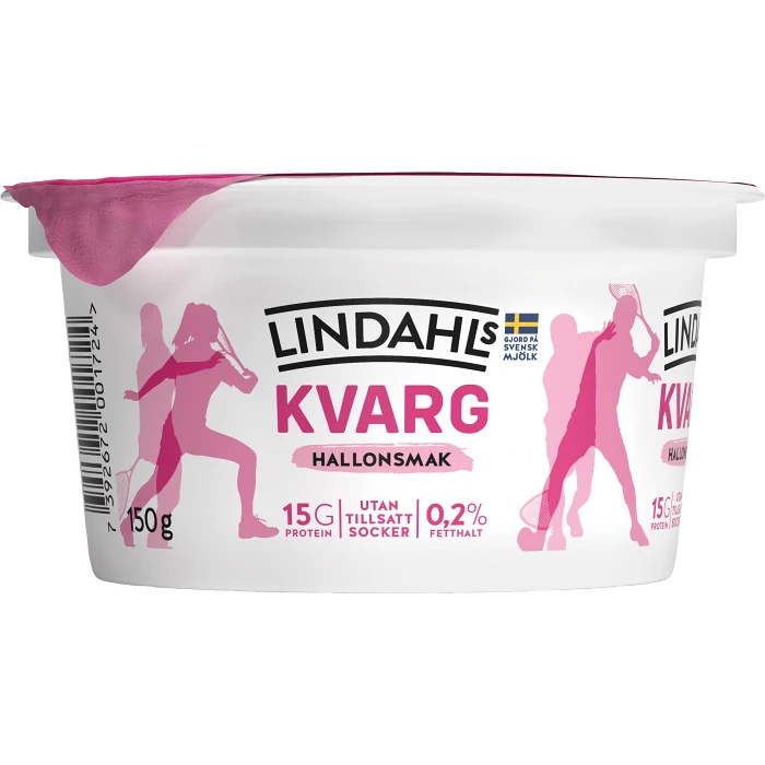 Kvarg Hallonsmak 0,2% 150g Lindahls