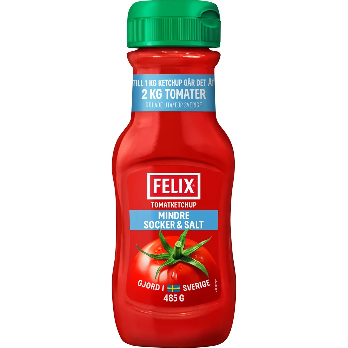 Ketchup Mindre Socker Salt 485g Felix