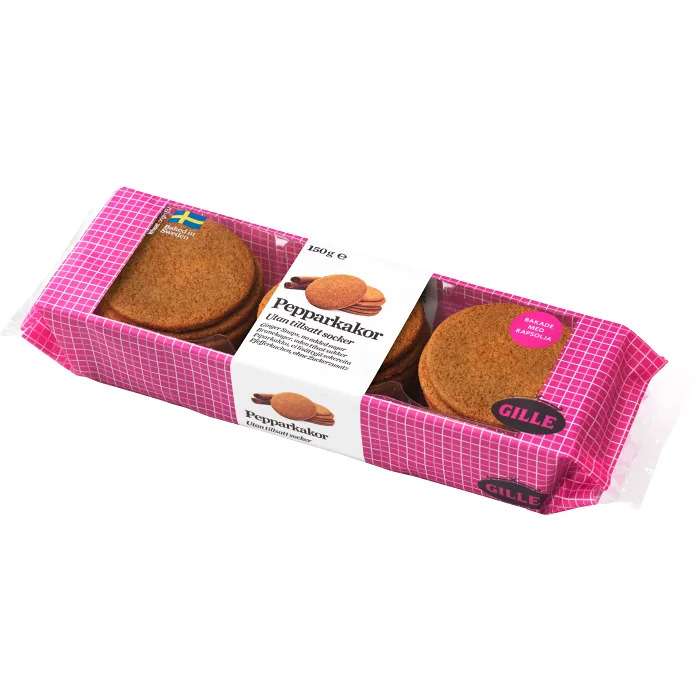 Pepparkakor Utan tillsatt socker 150g Gille