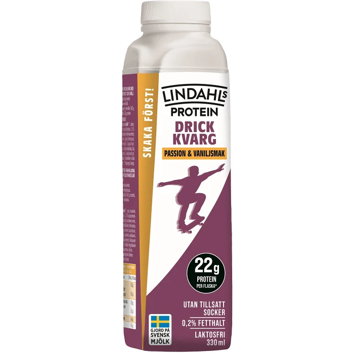 Drickkvarg Passion Vanilj 0,2% Laktosfri 330ml Lindahls