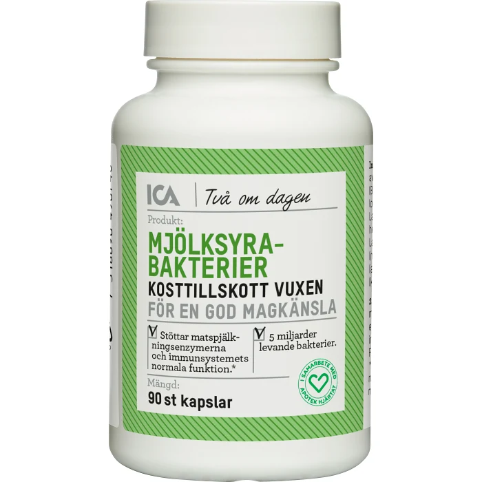 Mjölksyrabakterier Vuxen 90-p ICA Hjärtat