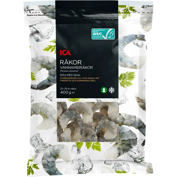 Vannameiräkor råa 400g ICA
