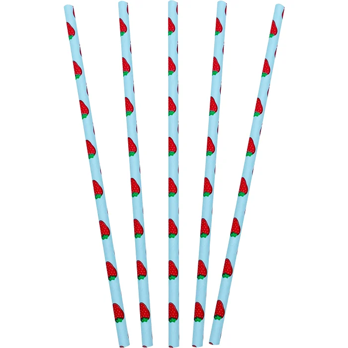 Sugrör vita jordgubbar 30-p Festive