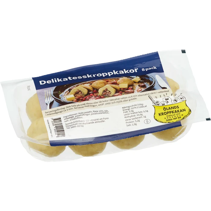 Kroppkakor Delikatess 8-p 300g Ölandskroppkakan