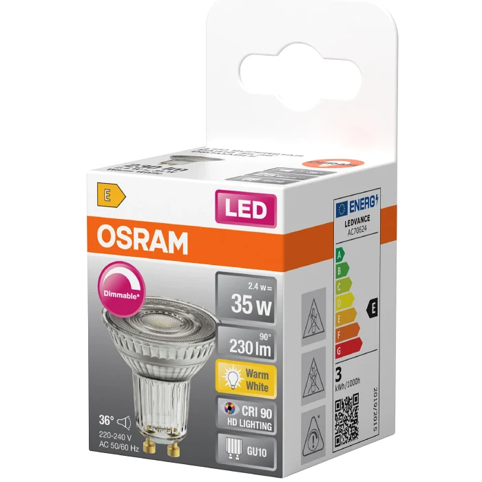 LED PAR16 GU10 230lm(35W) Dimbar
