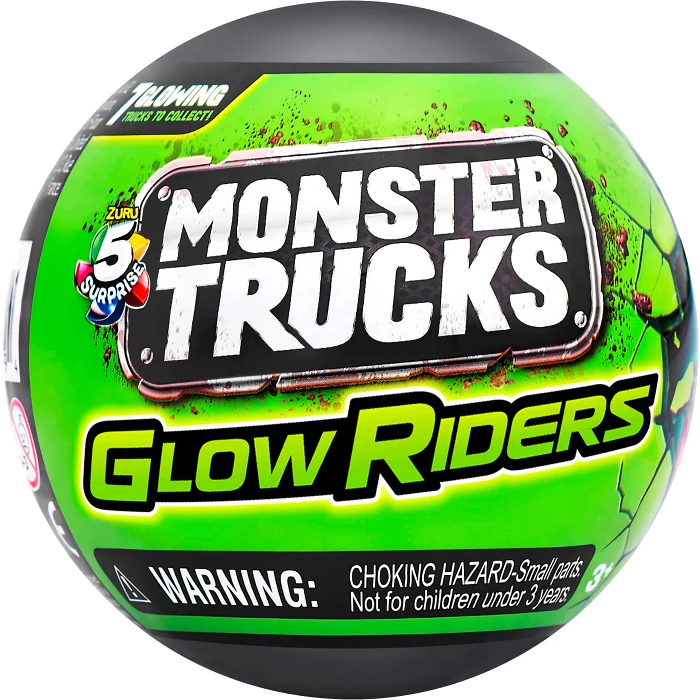 5 Surprise Monster Truck Glow Riders