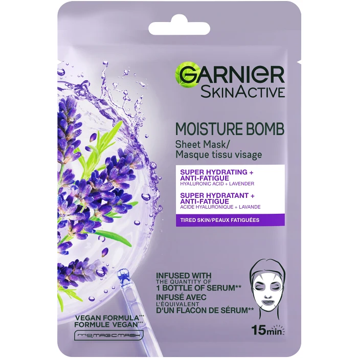 Ansiktsmask Moisture Bomb Lavender 1-p Garnier
