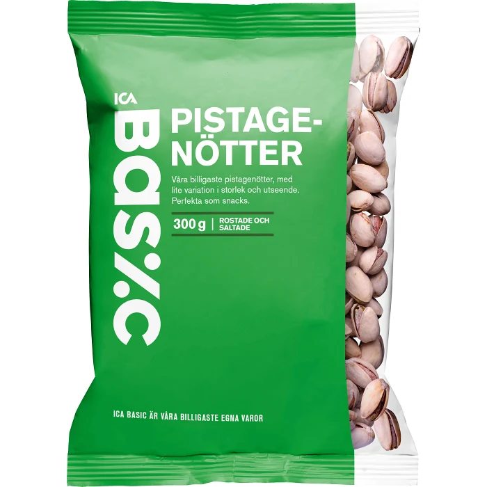 Naturella nötter Pistagenötter 300 Gram ICA Basic
