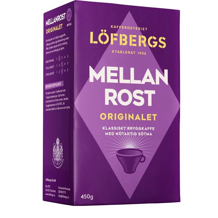 Bryggkaffe Mellanrost 450g Löfbergs