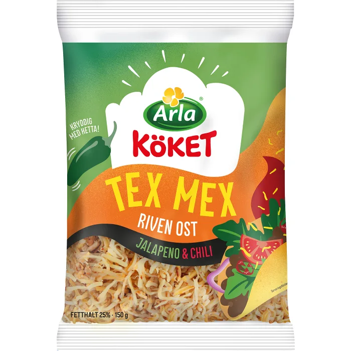 Riven Ost Texmex Jalapeno Chili 150g Arla Köket