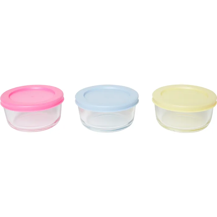 Förvaringsburk Eat glas 250ml blandade färger 1-p ICA