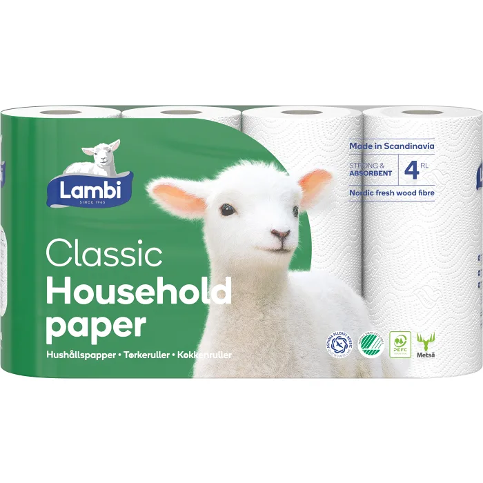 Hushållspapper Classic 4p Lambi