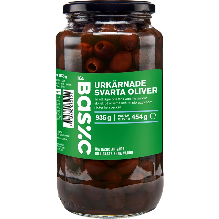 Oliver Svarta Urkärnade 935g ICA Basic