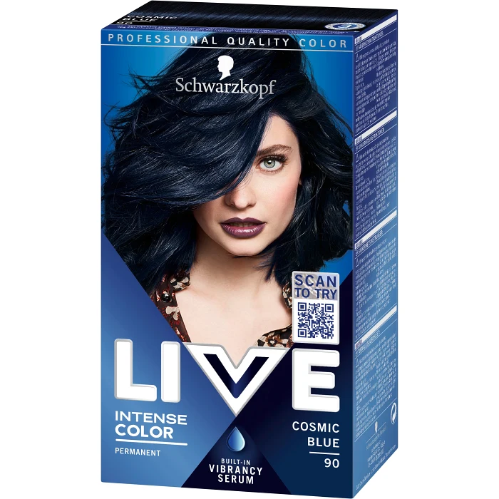 90 Cosmic Blue Hårfärg 1-p Schwarzkopf LIVE XXL