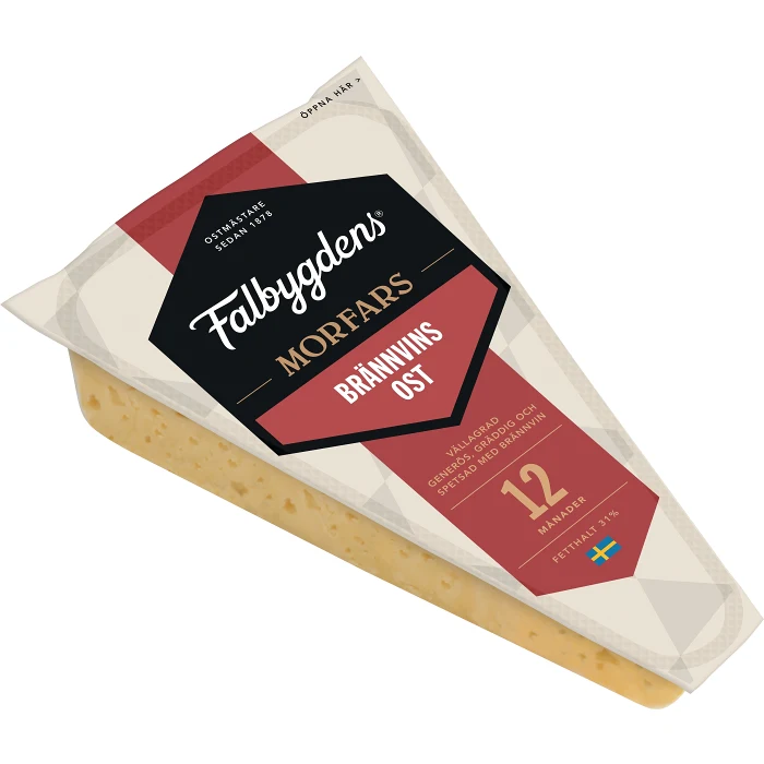 Morfars Brännvinsost 12 mån ca 530g Falbygdens