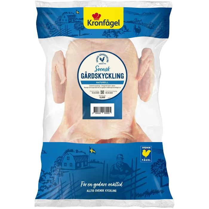 Gårdskyckling ca 1,2kg Kronfågel