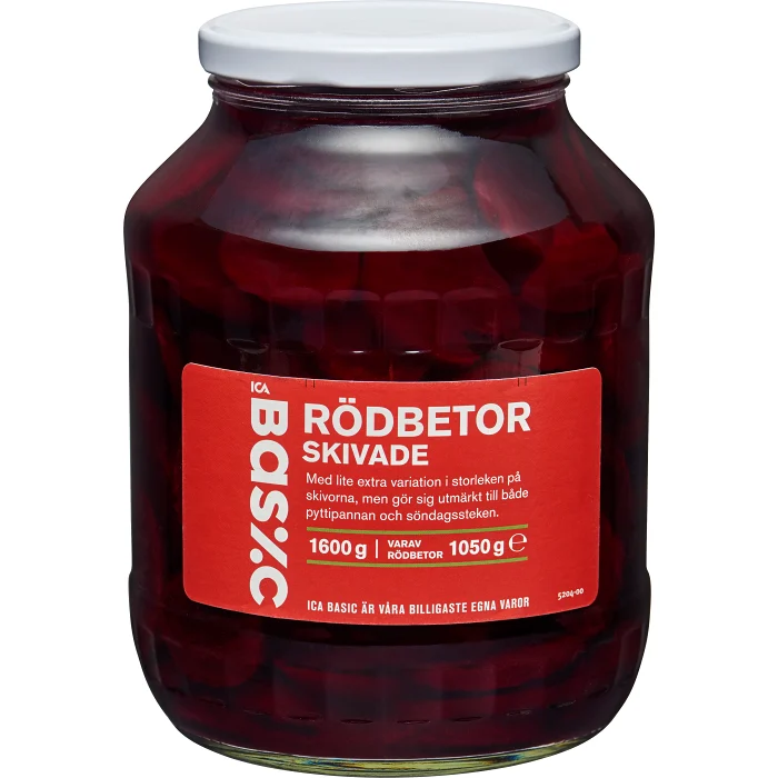 Skivade Rödbetor 1600g ICA Basic