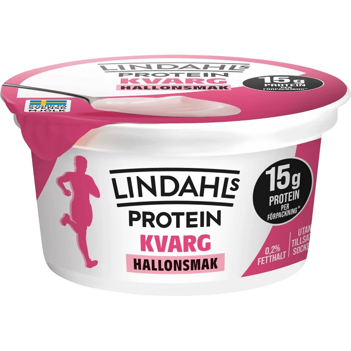 Kvarg Hallonsmak 0,2% 150g Lindahls