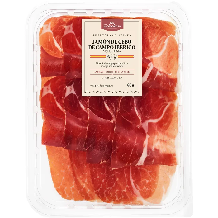 Lufttorkad Skinka Jamon de Cebo de Campo Iberico 80g ICA Selection