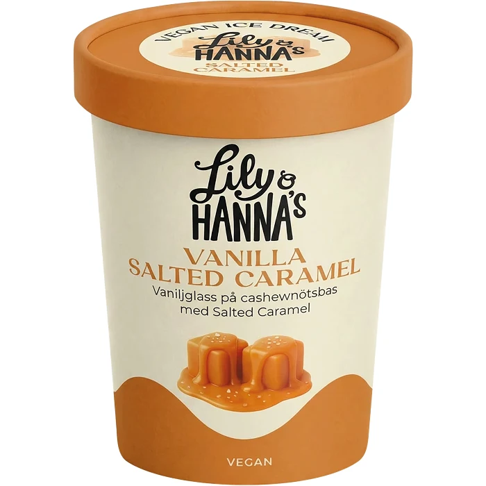 Glass Vanilla & salted caramel 465ml Lily & Hanna's