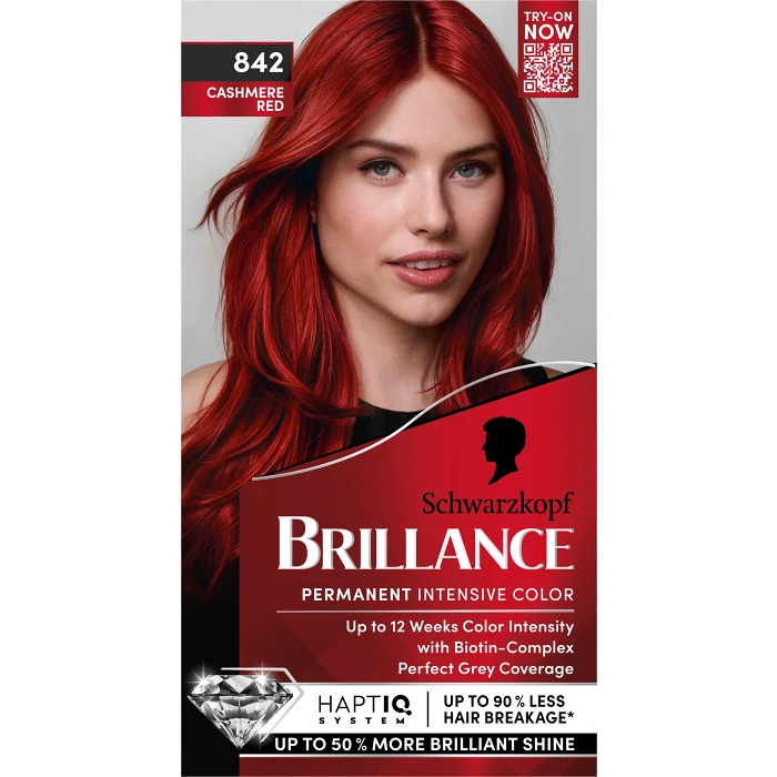 Hårfärg 842 Cashmere Red 1-p Brillance Schwartzkopf