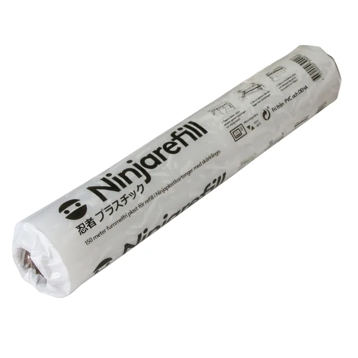100% fummelfri plastfolie refill 150m Ninjaplast