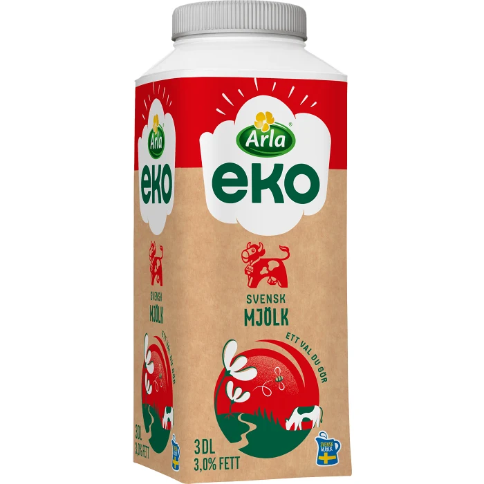 Standardmjölk 3,0% Ekologisk 3dl Arla Ko®