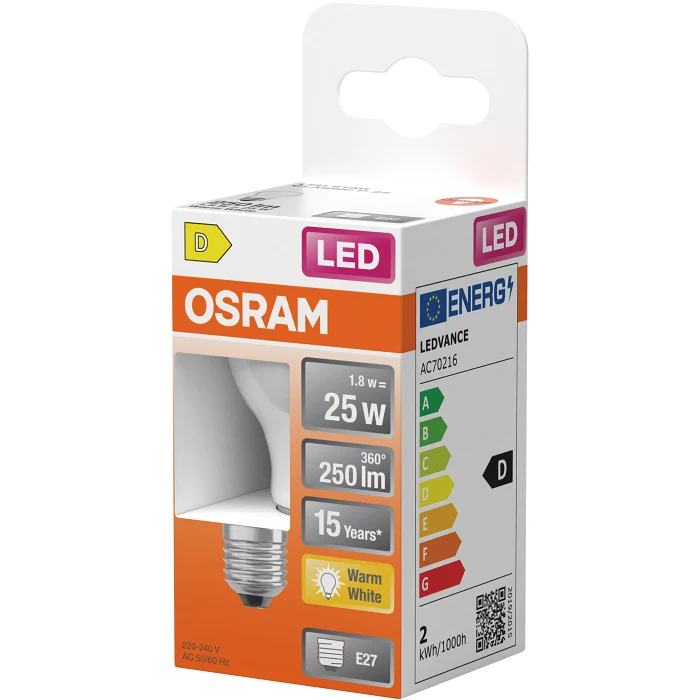 LED Klot Matt E27 250lm(25W) Osram