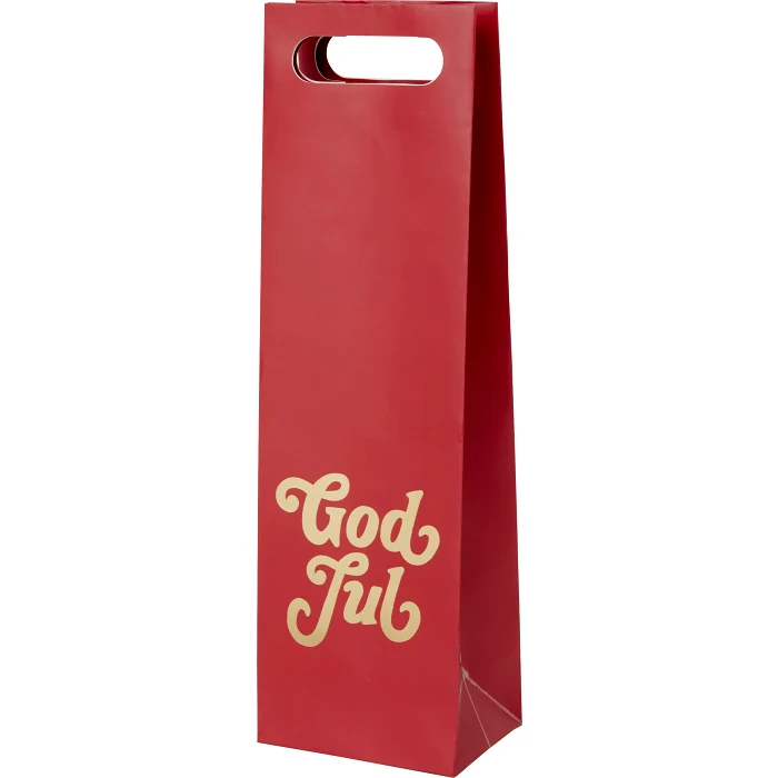 Flaskpåse God Jul 12,5x41 cm