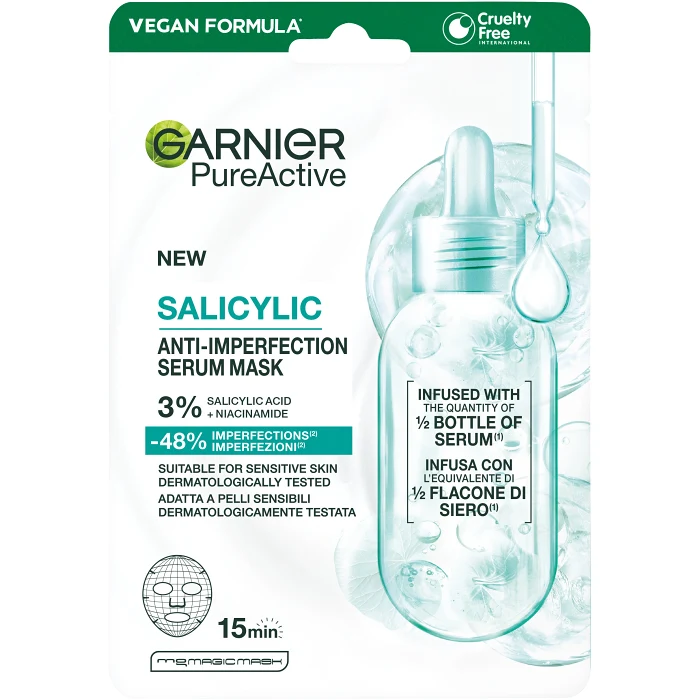 Ansiktsmask Salicylic Anti-Imperfection Serum Mask 28g Garnier