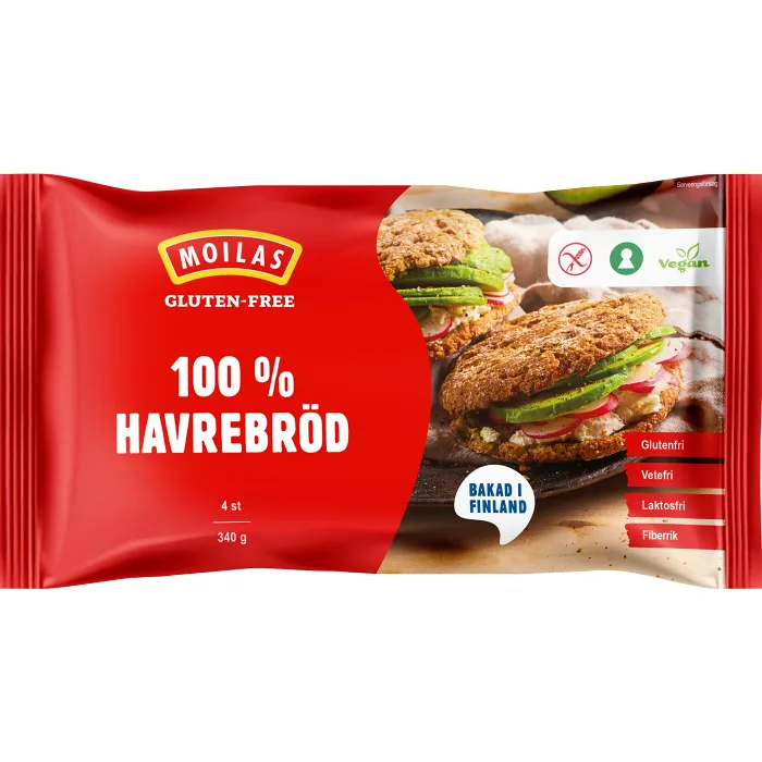 Havrebröd GF 340g Moilas
