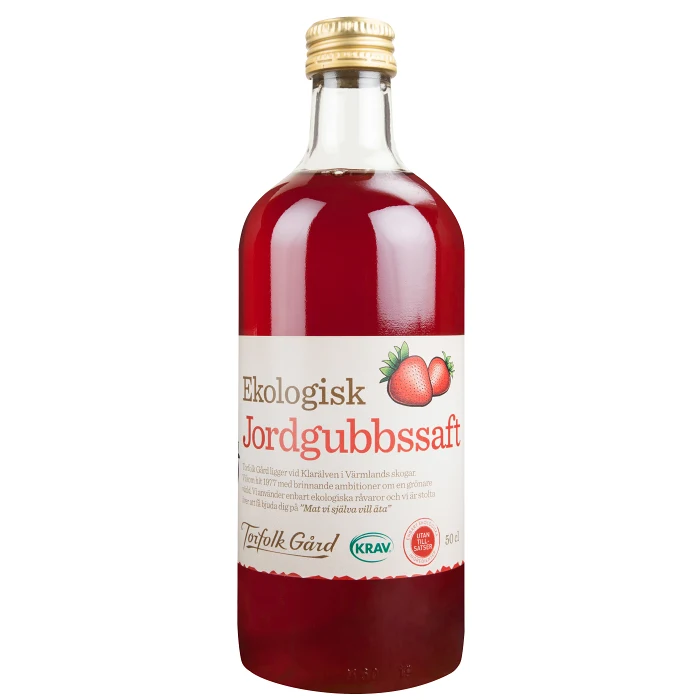 Jordgubbssaft 50cl KRAV Torfolk Gård