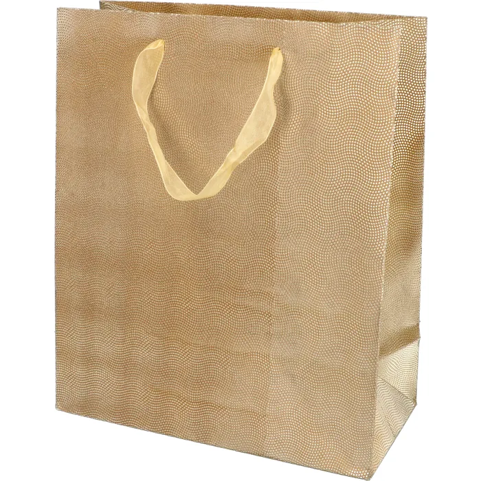 Presentpåse Guld Relief 26x31 cm