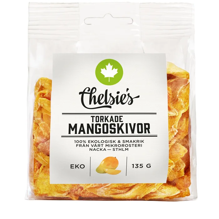 Mangoskivor Torkade Ekologisk 135g Chelsie's