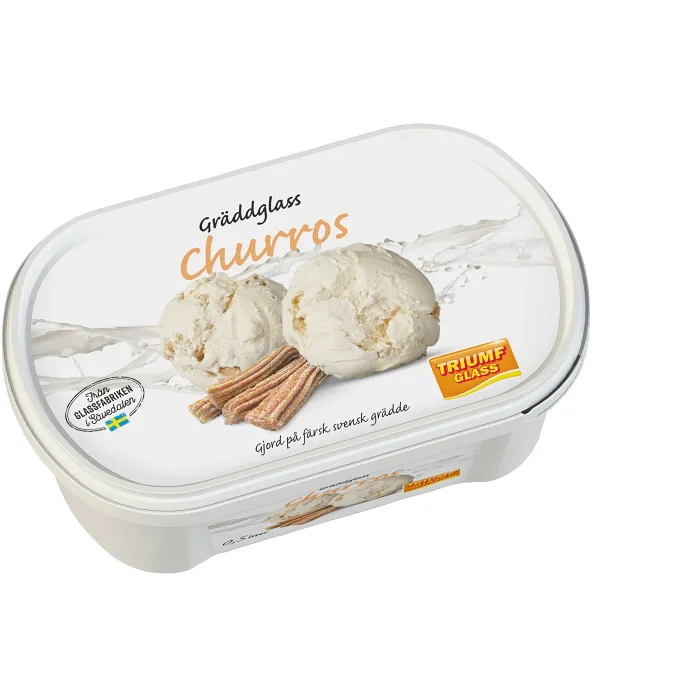 Gräddglass Churros 500ml Triumf Glass