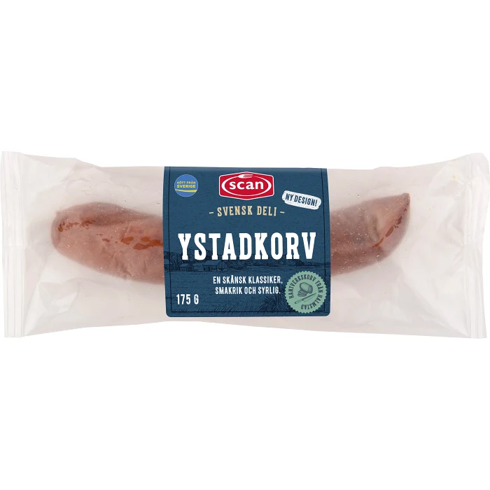 Ystadkorv Kallrökt 74% Kötthalt 175g Scan