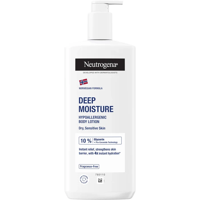 Body Lotion Deep Moisture Hypoallergenic Oparfymerad 400ml Neutrogena