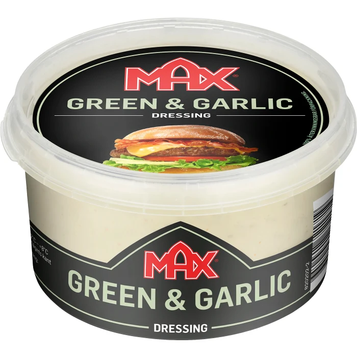 Hamburgerdressing Green och Garlic 220ml Max