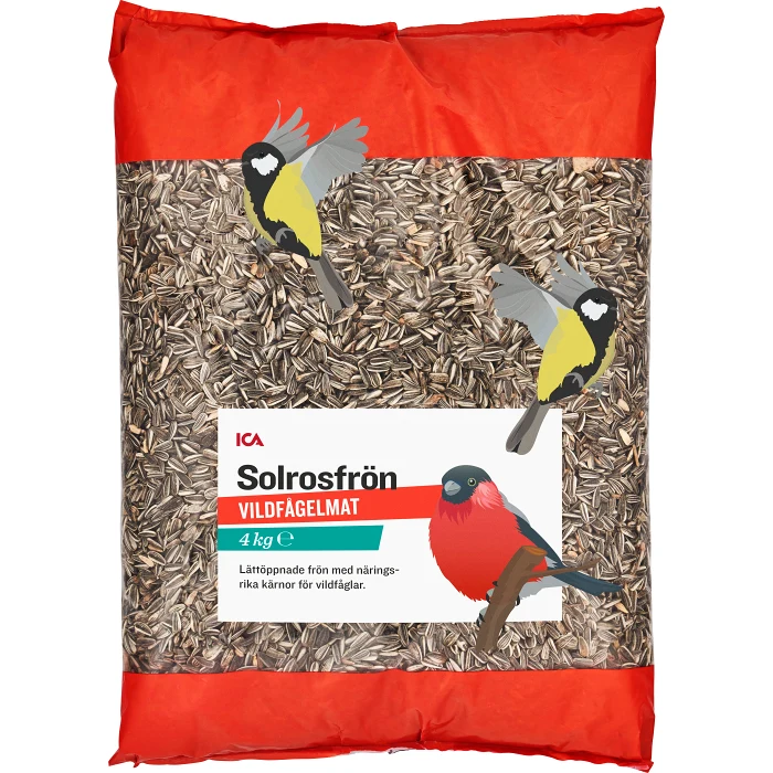Vildfågel Solrosfrön 4kg ICA