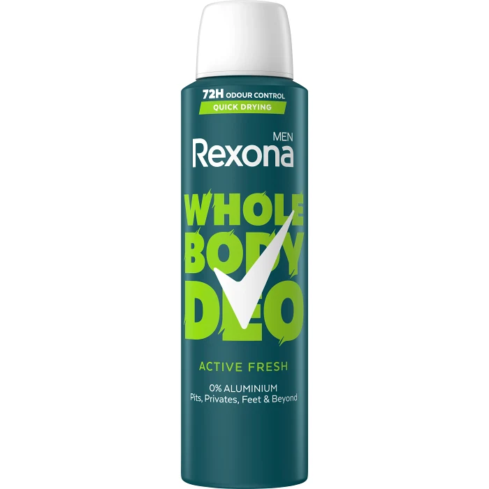Deodorant Spray All Body Active Fresh 150ml Rexona