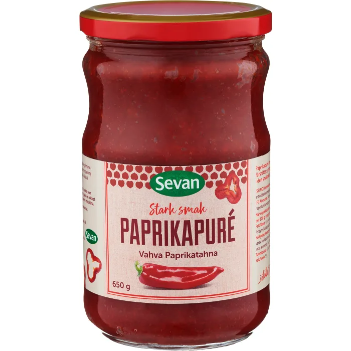 Paprikapuré stark 650g Sevan